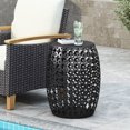 thumbnail image 5 of Iron End Table with Rounded Cross Pattern / Transforms Space, No Assembly Required, 5 of 5