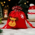 thumbnail image 3 of Coollooc Christmas Gifts Bags,Christmas Candy Bag, Cute Xmas Gifts Bags, Fabric Gifts Bags Drawstring, Christmas Tote Bags with Handles, Fabric Wrapping Gifts, 3 of 7
