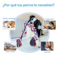 thumbnail image 4 of Juguetes para Perro TAKMOO Rojo Cuerda Indestructible de 5 Nudos para Limpieza de Dientes, 4 of 7