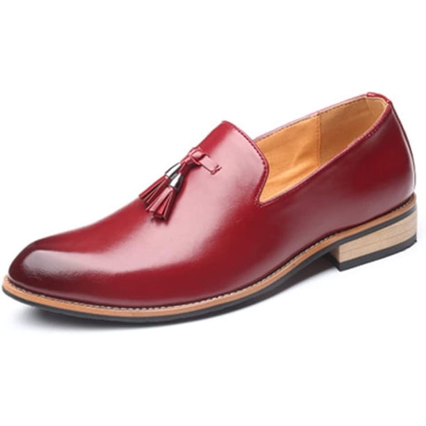 Xishao Zapatos Holgados de Gran tamaño para Hombres Zapatos de Cuero de Negocios de Moda Zapatos Casuales Zapatos para Caminar Zapatos de Barco Xishao ropa