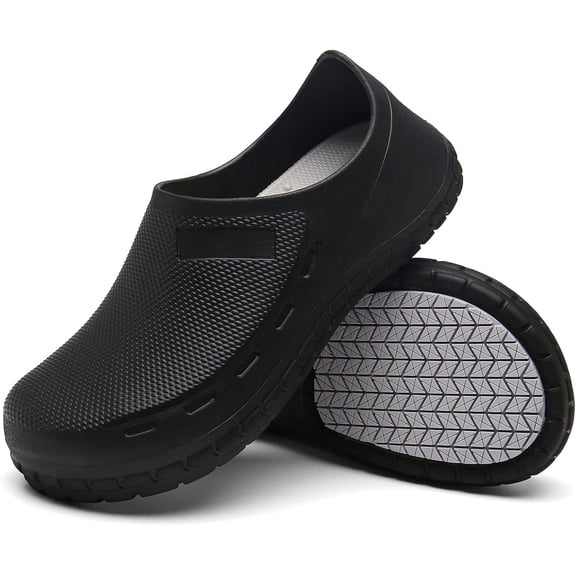 Anti Slip Waterproof Work Shoes for Men and Women, Comfortable Chef Clogs Shoes for Kitchen Garden, Indoor Outdoor Office