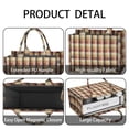 thumbnail image 4 of Large Capacity Tote Bag,Brown Beige Green and Red Checkered Pattern Handbag Fashion Luxury Tote Bag,15.7"x13"x 5.1" Inches,Laptop Compatible, 4 of 6