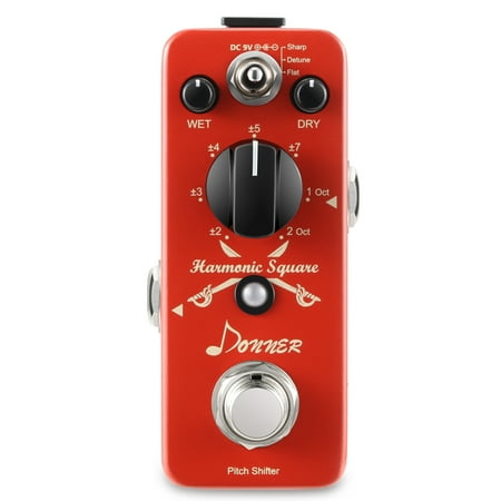 Donner Digital Octave Guitar Effect Pedal Harmonic Square 7 (Best Bass Octave Up Pedal)