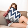thumbnail image 7 of Farmhouse Modern Boho Blue Decorative Pillow Covers - Set of 2 Linen Cases, 20x20inch - Ideal for Outdoor Living Room or Sofa Decor, 7 of 7