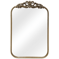 21 x 34" Bronze Metal Frame Crown Mirror