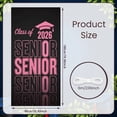 thumbnail image 2 of Pink Theme Senior Graduation Banner Senior Grad Design Class of 2026 Display Graduation Cap Black Background Grad Backdrop for Graduation Party Senior Class Event 2026 Commencement, 2 of 3