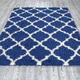 thumbnail image 3 of Ottomanson Shaggy Collection Jute Backing Moroccan Trellis Design Indoor Rug, 3 of 7