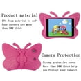 thumbnail image 6 of iPad 10.2 Case (9th/8th/7th Generation, 2021/2020/2019 Release), Kids Friendly Shockproof Butterfly Wing Kickstand Rugged Light Weight EVA Protective Cover, Rose, 6 of 6