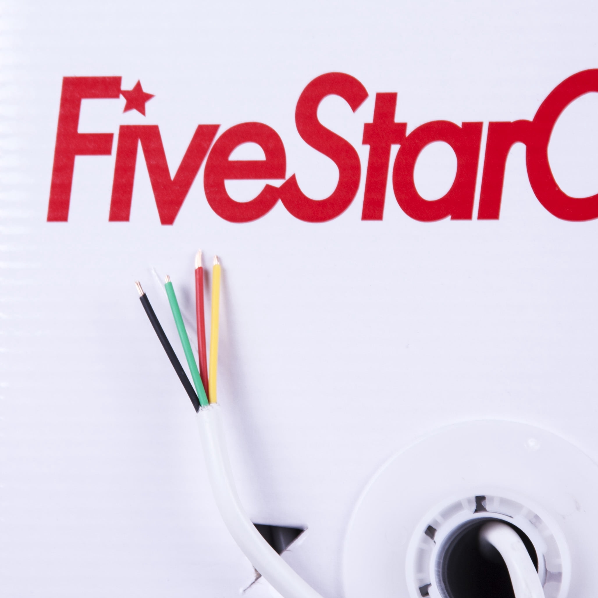 [FiveStarCable] 18/4 Low Voltage Cable 1000ft – White, 18 AWG Stranded Wire for Security, Alarm, Audio, and Intercom Wiring