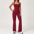 thumbnail image 1 of PISONIC Women Two Piece Workout Sets Racerback Tank Tops Matching High Waisted Flared Leggings with Pockets Gym Yoga Outfits, 1 of 6