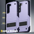 thumbnail image 7 of Designed for Samsung Galaxy S21 FE Armor Case, [Kickstand Function] [Hard PC + Soft TPU Reinforced Drop Protection] Shockproof Anti-drop Hybrid Phone Case for Samsung Galaxy S21 FE - Lightpurple, 7 of 7