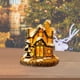 thumbnail image 5 of Casa de nieve navideña, cabaña de troncos luminosa, figuras en miniatura, decoración Estilo B, 5 of 9