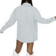 thumbnail image 2 of Women's Gameday Couture Ash New York Jets Full-Button Long Sleeve Overshirt, 2 of 3