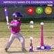 thumbnail image 4 of Set de juguetes de béisbol QDRAGON 2 en 1 T Ball para niños de 3 a 8 años, color rosa, 4 of 8