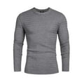 thumbnail image 3 of COOFANDY Men's White Sweater Cable Knitted Sweater Muscle Fitted Sweaters Crew Neck Pullover Knitwear, 3 of 9