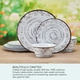 thumbnail image 5 of Pfaltzgraff Trellis 12 Piece Melamine Dinnerware Set White, 5 of 5