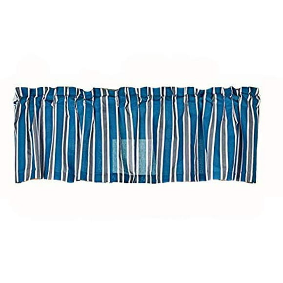Blue Striped Sports Patch Valance 16" x 84"