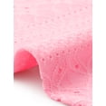 thumbnail image 5 of Agnes Orinda Women's Plus Size Top Eyelet Embroidery Square Neck Bow Tie Front Short Sleeve Summer Cute Crop Blouse 1X Pink, 5 of 6