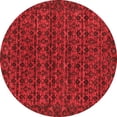 thumbnail image 1 of Ahgly Company Indoor Round Abstract Red Modern Area Rugs, 4' Round, 1 of 4