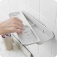thumbnail image 2 of Bathroom Suction Cup Soap Holder Wall Mounted Soap Dish Storage Box Shower Tray, 2 of 4