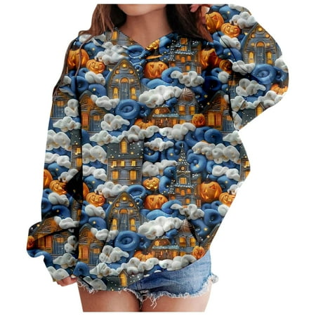 

Children Fashion Casual Printed Pocket Long Sleeve Hoodie Sports Hoodie Halloween Children s Clothing Little Brother Outfit Kids Halloween Pullover Outfits