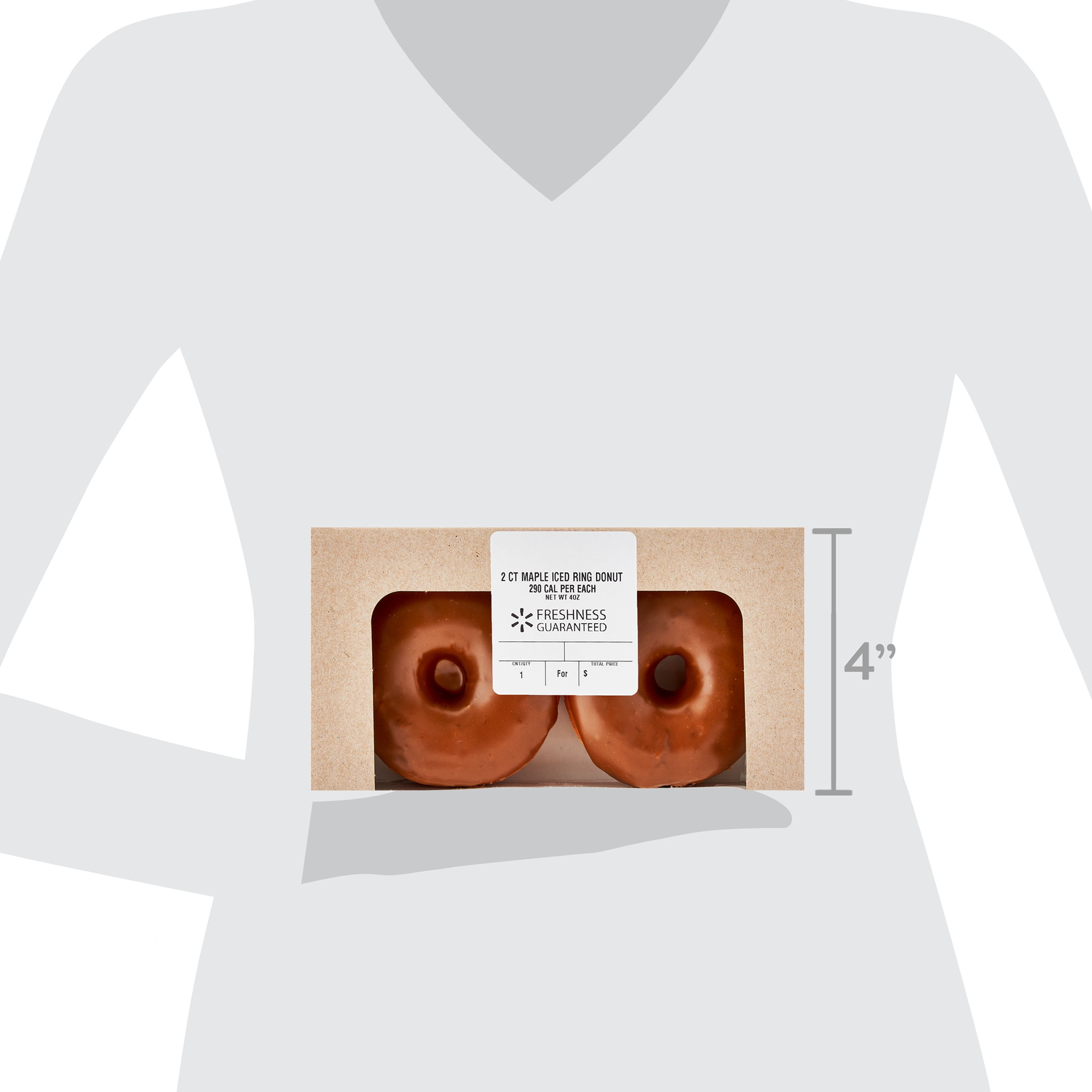 Freshness Guaranteed Regular Maple Iced Ring Donuts, 4 oz, 2 Count
