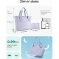 thumbnail image 4 of RKXQT Tote Bag for Women, Foldable Tote Bag With Zipper Large Shoulder Bag Top Handle Handbag for Travel, Work Haze Blue-16.5''l X 6''wx 14''h, 4 of 5