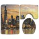 thumbnail image 1 of ABPHQTO Horizonte de chicago Juego de alfombras de baño de 3 piezas Alfombra de baño Alfombra de contorno y tapa de inodoro ABPHQTO  Cont-CHAPPLE-18272, 1 of 2