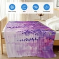 thumbnail image 4 of Purple Botanical Cooling Blanket,Lightweight Summer Throw Blanket with Double Sided Cold Effect,Watercolor Spring Floral Oil Painting Elegant Picnic Blankets Bed Sheet for Hot Sleepers 50"x60", 4 of 8