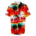 thumbnail image 4 of Mens Hawaiian Shirt Short Sleeve Button Down Lapel Collar Casual Loose Fit Summer Beach Shirts, 4 of 5