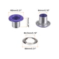 thumbnail image 2 of Unique Bargains 100PCS Grommets Eyelets 1/6 Inch (4mm) ID Hole Metal Self Backing Eyelet with Washers for Leather Purple, 2 of 7