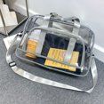 thumbnail image 1 of Mochila Bolso de lona de PVC transparente Ndcxsfigh Bolso de fitness deportiva gran capacidad gris, 1 of 7