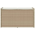 thumbnail image 3 of vidaXL Outdoor Storage Bench Beige Poly Rattan 39.4 in x 17.7 in x 22.4 in, 3 of 6