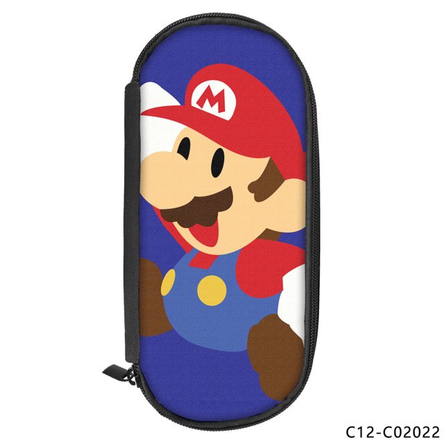 Mario anime peripheral single-layer children's pencil bag vertical square polyester student stationery pencil bag