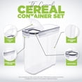 thumbnail image 5 of Utopia Kitchen Cereal Containers Storage Set 3 Pack 4L135.2 oz Airtight Food Storage Containers with Lids, BPA-Free Cereal Dispensers for Pantry Organization and Storage Clear, 5 of 8