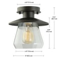 thumbnail image 6 of Globe Electric Industrial 1-Light Oil Rubbed Bronze Indoor Semi-Flush Mount Ceiling Light, 6 of 6