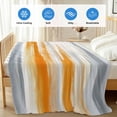 thumbnail image 4 of Orange Gray White Cooling Blanket, Lightweight Breathable Summer Throw Blanket with Double Sided Cold Effect,Farmhouse Abstract Ombre Texture Picnic Beach Blankets Bed Sheet for Hot Sleepers 60"x80", 4 of 8