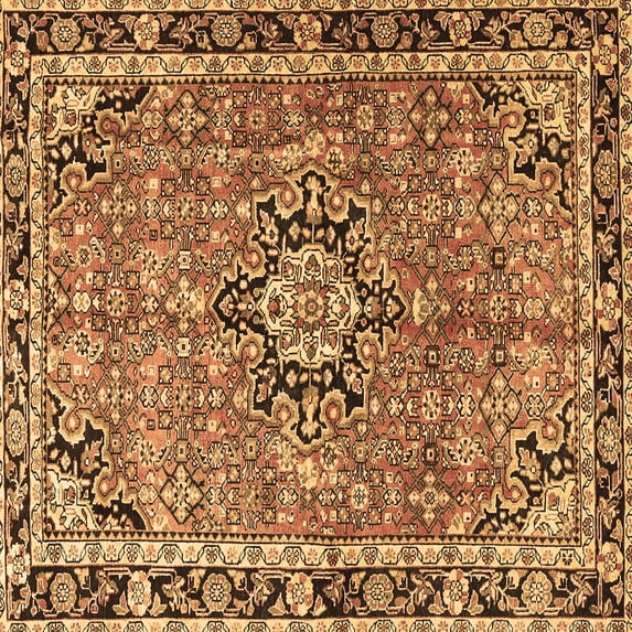Ahgly Company Indoor Square Persian Brown Traditional Area Rugs, 7' Square