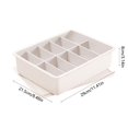 thumbnail image 3 of Linnome Underwear Storage Box Drawer Organizer with Lid, Compact Sock and Panty Divider for Bedroom Closets, Multi-Compartment Stackable Clothing Bin for Ties and Scarves-Home Organization Solution, 3 of 6