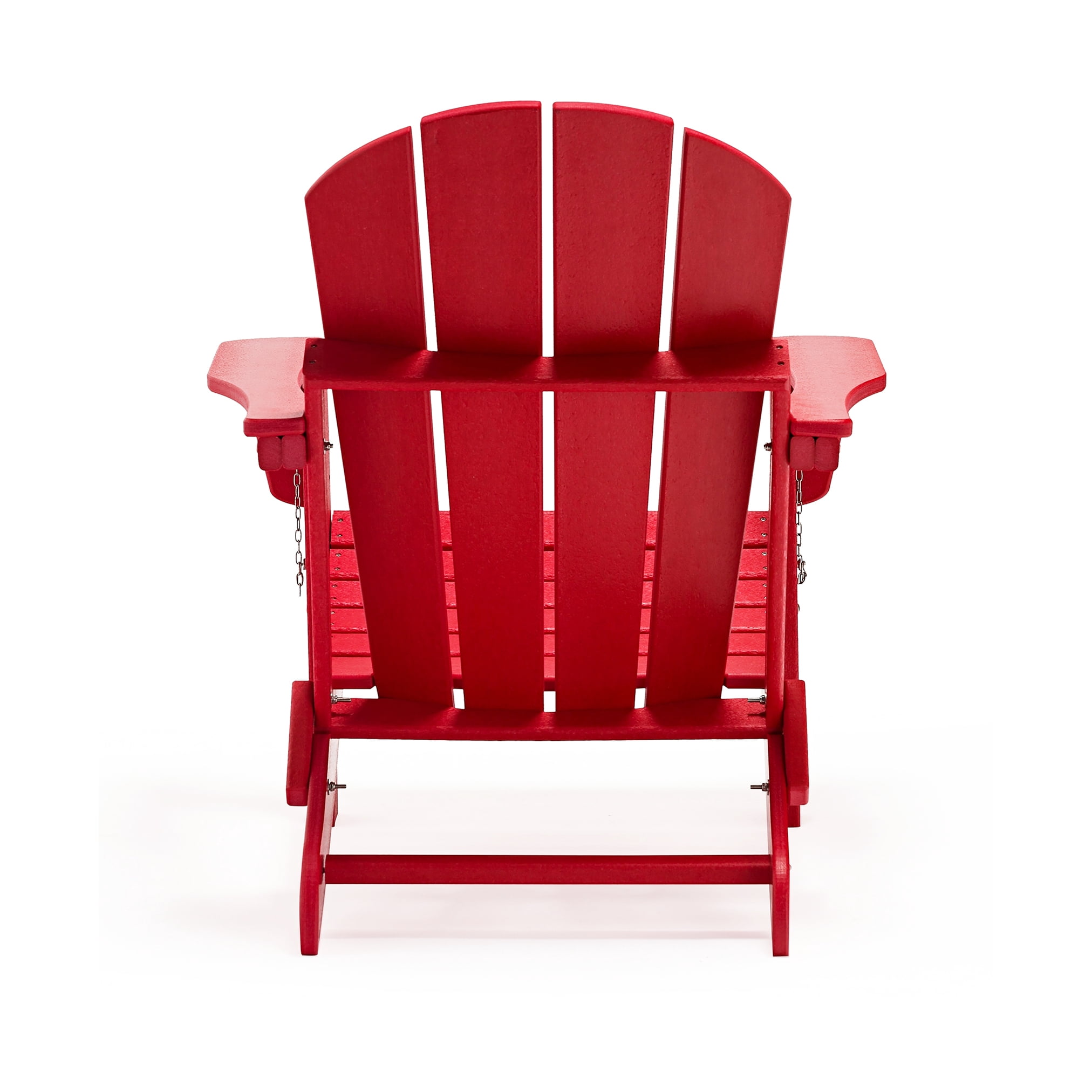 Folding Adirondack Lawn Chairs Set of 4 for Outdoor Patio Garden, Red