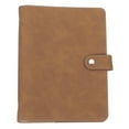 thumbnail image 1 of Uxcell A5 PU Leather Binder Cover, 6 Ring Loose Leaf Binder Protector Round Ring Binder Cover Refillable Notebook Binder for Meeting Photocard Budget Notebook Folder, Brown, 1 of 6