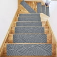 thumbnail image 2 of Djunllk Stair Treads - Non Slip Carpet Stair Treads for Wooden Steps, Self-Adhesive Dirt & Wear Resistant, Stair Runner for Kids Pets Elderly, 21 x 7 inch, 2 of 6