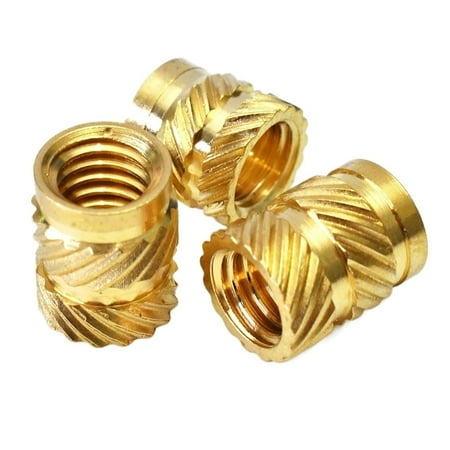 

ZX M1 M1.4 M1.6 M1.7 M2 M2.5 M3 M4 M5 M6 M8 Brass Insert Nut Hot Melt Knurled Thread Heat Injection Molding Embedment Copper Nut (Color : Length 4mm_M4 (OD 5.5mm)50pcs)-0810