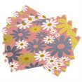 thumbnail image 2 of Daisy Petal Placemats Set of 4, Washable Placemat Non-Slip Heat Resistant Place Mats Wipeable Farmhouse Table Mats for Dining Kitchen Party Decoration Indoor Outdoor, 2 of 5