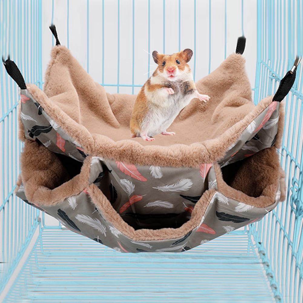 Small Pet Bed Hamster Hammock Threelayer Hammock Hamster Hanging Bed