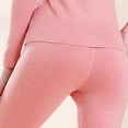thumbnail image 4 of Conjunto de ropa interior térmica larga para mujer, 2 piezas, forro polar, conjunto de pijama superior e inferior, se puede usar por ambos lados, 4 of 6