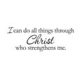 thumbnail image 1 of I Can Do All Things Through Christ Bible Quote Removable PVC God Wall Stickers, 1 of 7