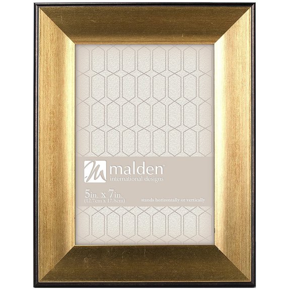 5X7 GOLD With BLACK TRIM photo frame