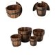 thumbnail image 2 of Juego de 4 macetas de madera para plantas, ideales para oficina, dormitorio, interiores y exteriores. Boca plana, 2 of 8