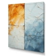 thumbnail image 2 of Designart "Marble Ink Flow in Yellow and Blue" Abstract Canvas Wall Art - Modern Blue Abstract Marble Entryway Wall Art Print, 2 of 6